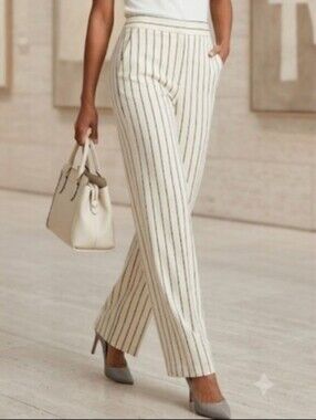 "K Mode"Jrs. (5) Perfect For Spring/Summer Pretty Light Tan Pinstripe Pants